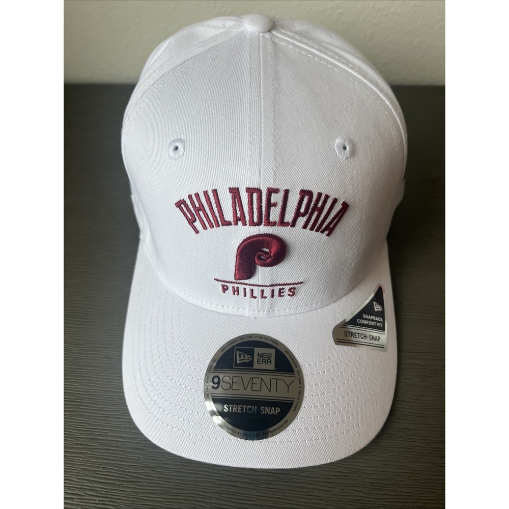 Philadelphia Phillies Mens New Era White 9SEVENTY Cooperstown Adjustable Hat NWT